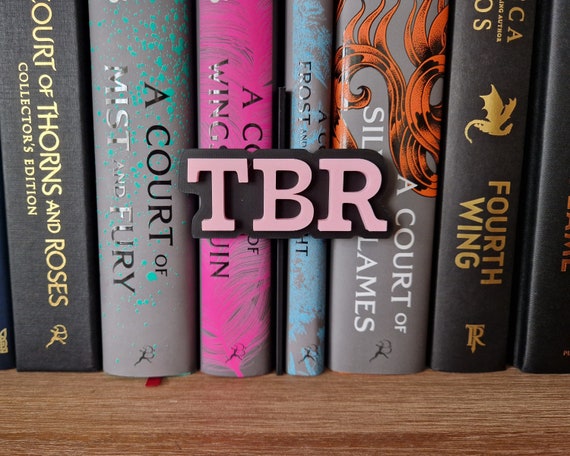 TBR Bookshelf Peek Out Sign -  Bookshelf Decoration - Library Book Nook - Bookish Home Decor - Reader Book Lover Gifts