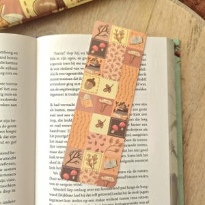 Autumn Patchwork Paper Bookmark - Traditional Bookmarks - Book Fan Gift - Home Decor - Present - Bookworm Gift Ideas