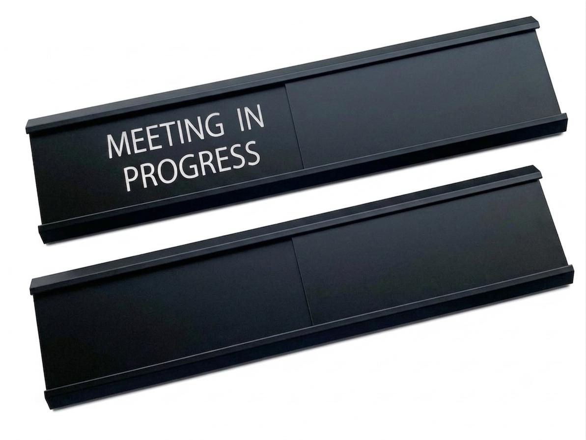 Sliding Sign - Meeting in Progress (or Your Wording) - Etsy UK