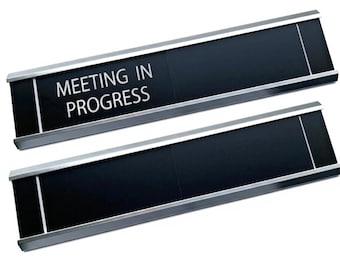 Schiebeschild Meeting läuft (oder Wunschtext)