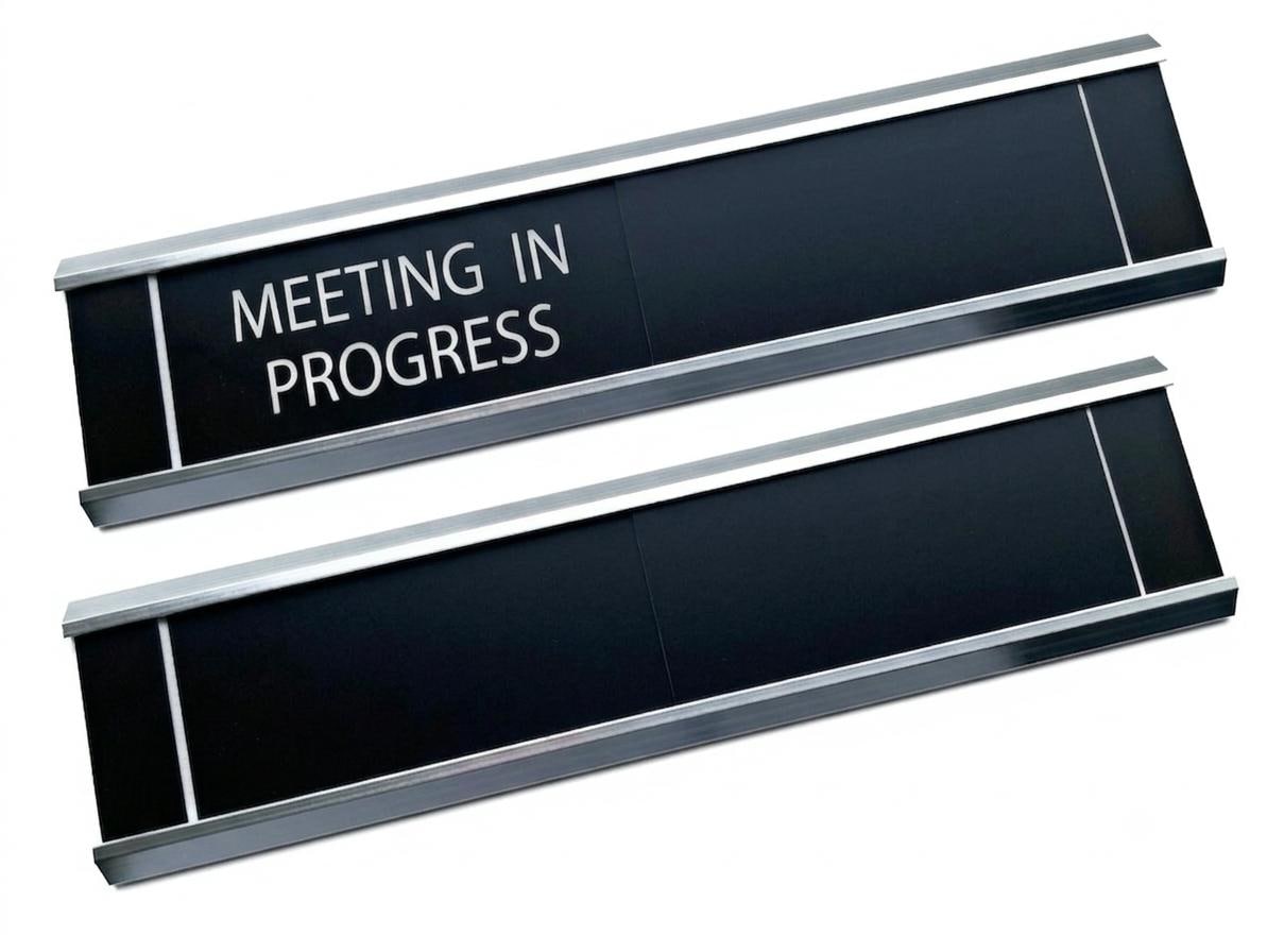 Sliding Sign - Meeting in Progress (or Your Wording) - Etsy UK