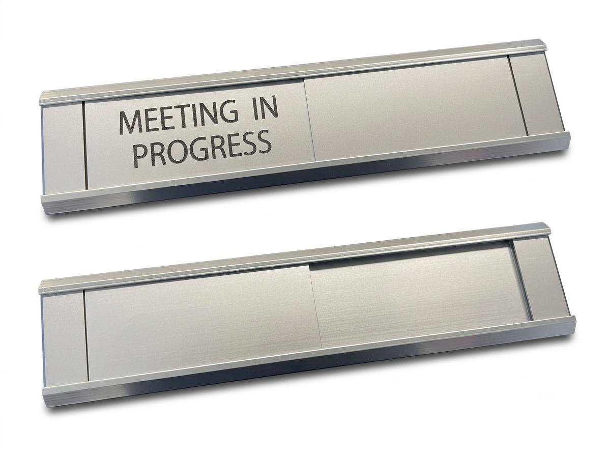 Sliding Sign - Meeting in Progress (or Your Wording) - Etsy UK