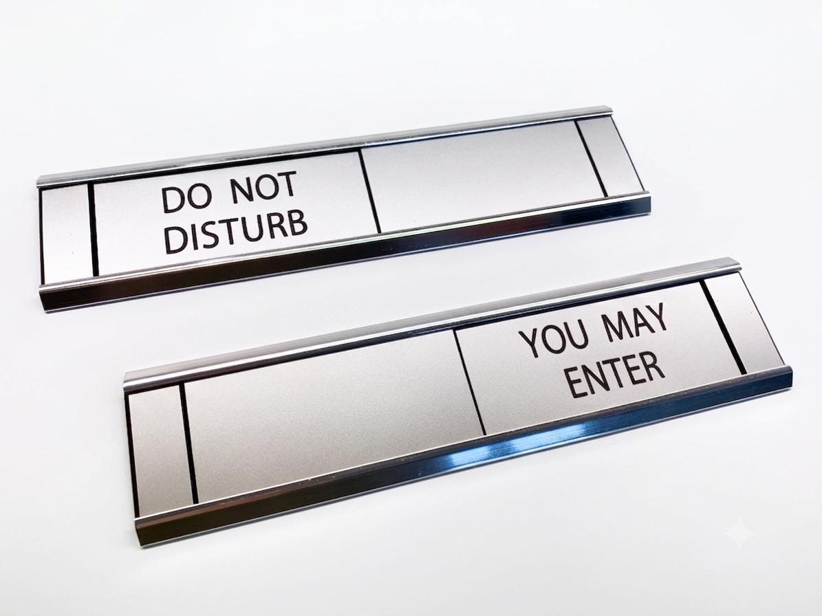 Sliding Sign - Meeting in Progress (or Your Wording) - Etsy UK