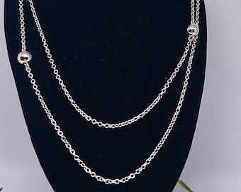 Sterling Silver Double Necklace