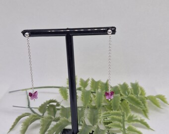Sterling Silver & Swarovski Drop Earrings