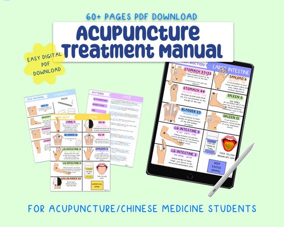 Acupuncture Comprehensive Treatment Guide for Acupuncture/Chinese Medicine Students, Digital PDF Download Study Guide