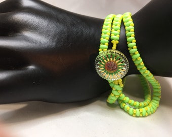 Beaded wrap around bracelet