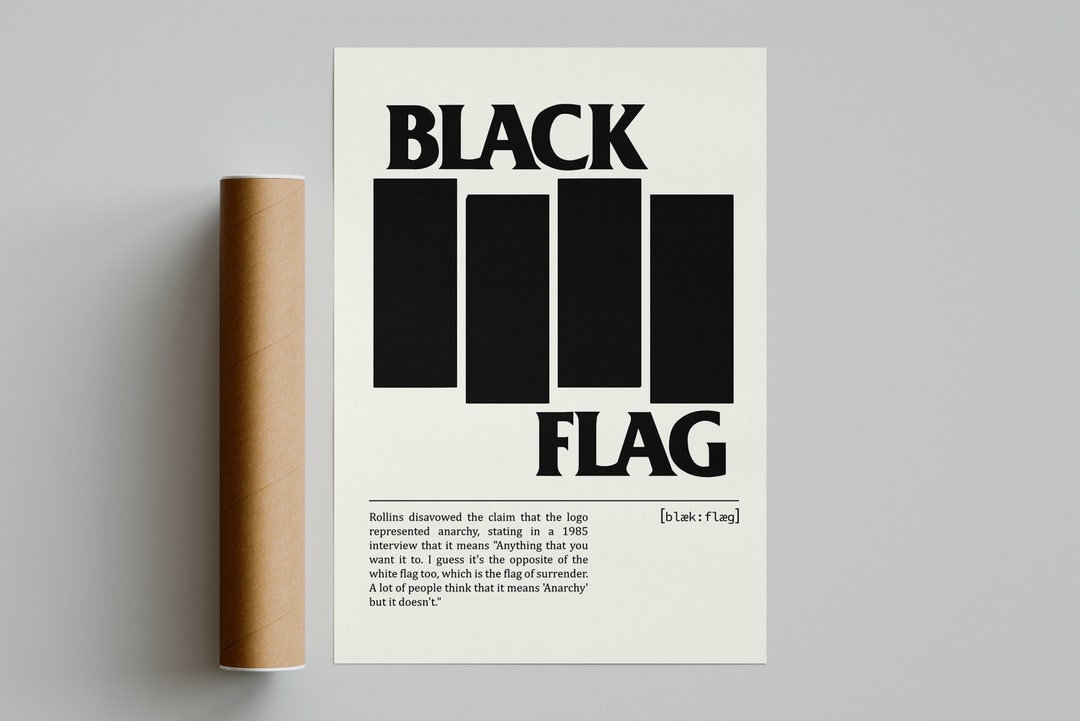 Black Flag Poster Minimalist Music Poster Vintage Retro Art Print