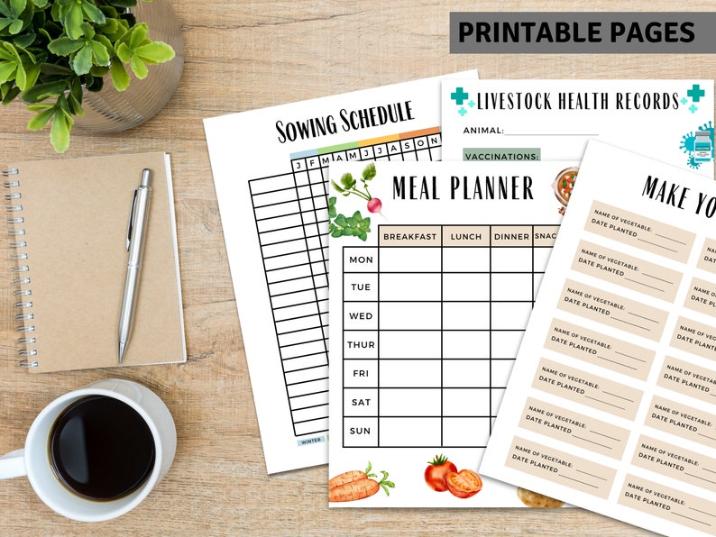 Homestead Planner 2025 Digital Printable Instant Download Farmhouse