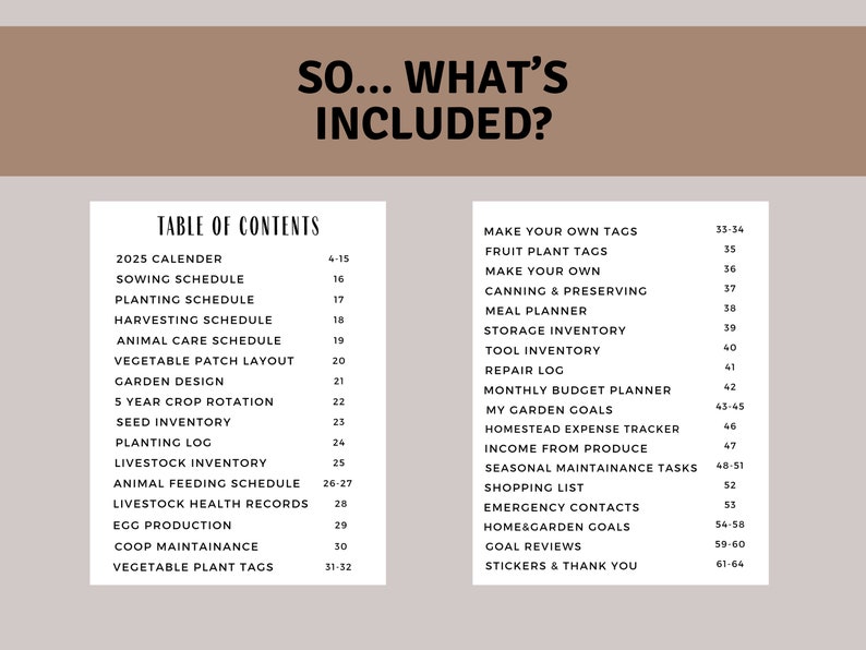 Homestead Planner 2025 Digital Printable Instant Download Farmhouse