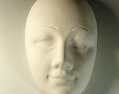 Small Face Ceramic Bisque Mask Wall Plaque made to order