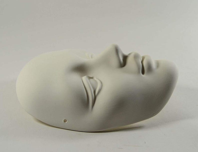 Pottery Face Ceramic Bisque Mask U Paint Preorder image 3