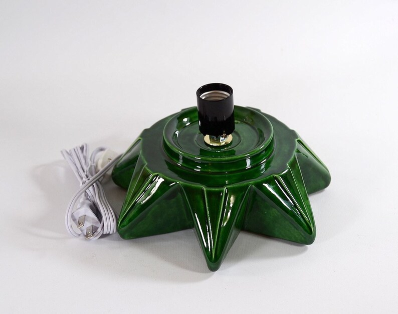 Replacement Ceramic Christmas Tree Base Atlantic Star Green Etsy