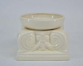 African Violet Pot White Ornate-Preorder