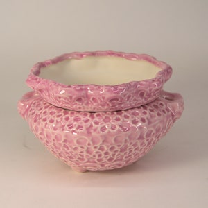 African Violet Pot Crochet Lace Pink made to order 3 weeks