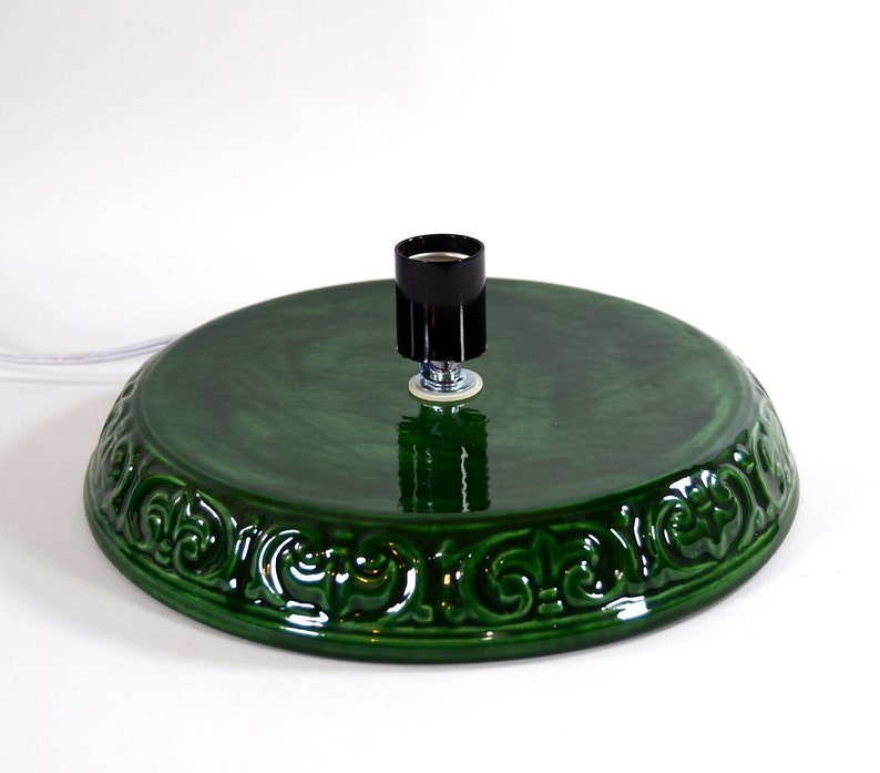 Ceramic christmas tree base universal large carved edge color etsy