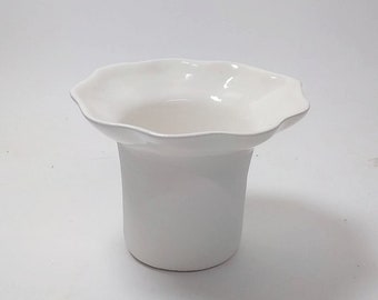 African Violet Pot Slim Mini Insert White made to order 3 weeks