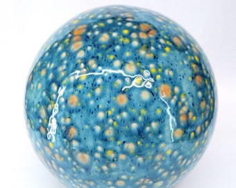 Ceramic Gazing Ball Koi Pond 8" made to order 3 weeks