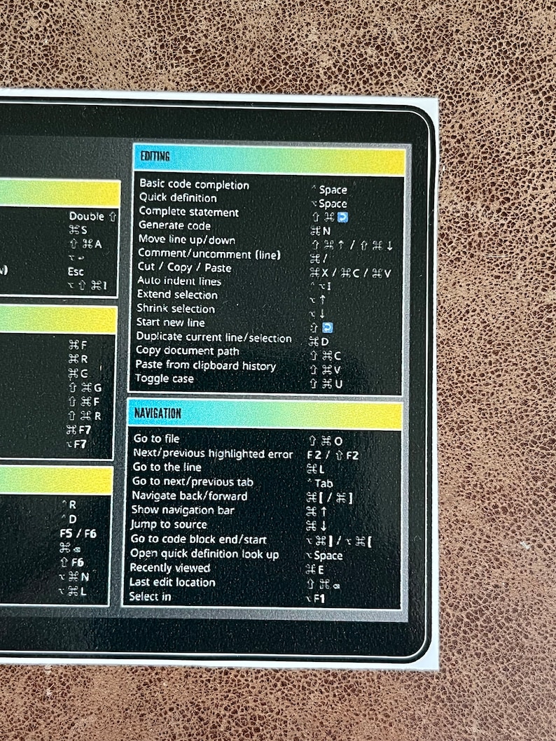 Pycharm Shortcuts Laptop Sticker for Mac | Pycharm Commands | Pycharm ...