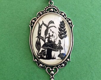 ALICE'S ADVENTURES in WONDERLAND Necklace - Advice from a Caterpillar, pendant on chain