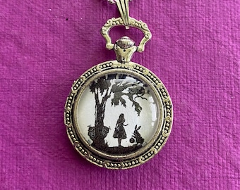 ALICE IN WONDERLAND Necklace, pendant on chain