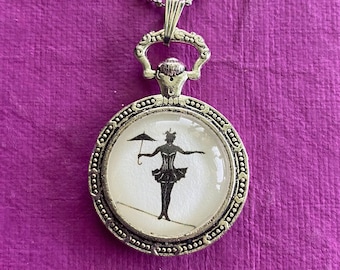 TIGHTROPE WALKER Necklace, pendant on chain