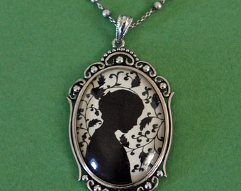 JANE EYRE Necklace, pendant on chain - Silhouette Jewelry