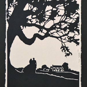 Autant en emporte le vent - Silhouette découpée à la main