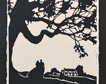 GONE WITH the WIND Papercut - Hand-Cut Silhouette