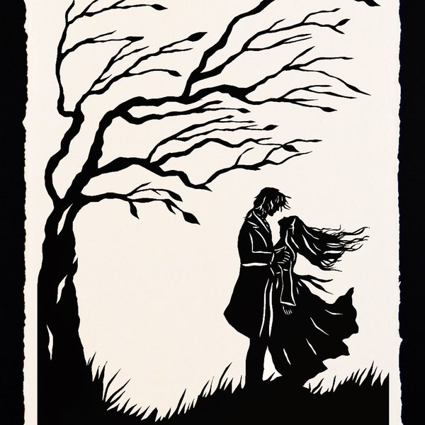 WUTHERING HEIGHTS Papercut - Hand-Cut Silhouette