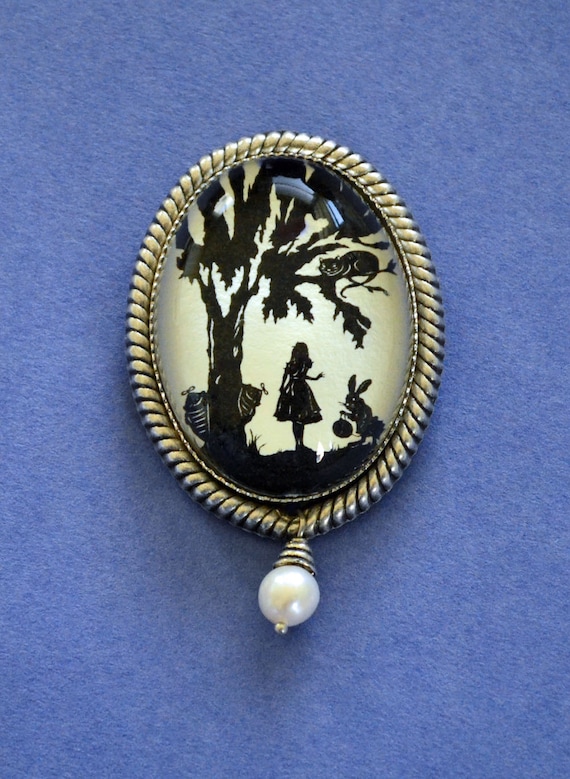 Alice in wonderland brooch sale