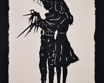 EDWARD SCISSORHANDS Papercut - Hand-Cut Silhouette