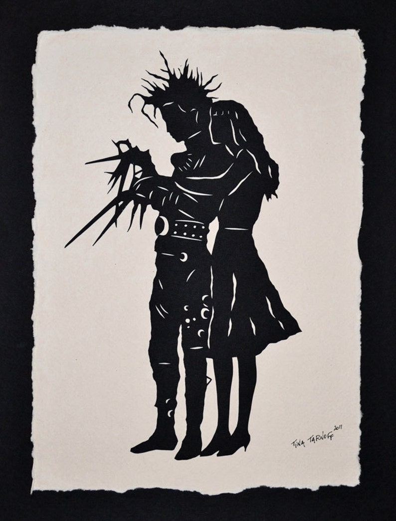 EDWARD SCISSORHANDS Papercut Hand-Cut Silhouette image 1