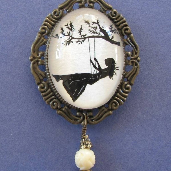 Girl on a Swing Brooch