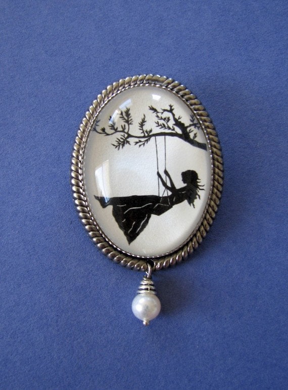 Silhouette brooch on sale