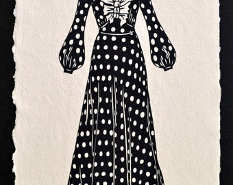 Starlet Dress  - Hand-Cut Silhouette Papercut