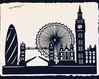 LONDON Papercut - Hand-Cut Silhouette