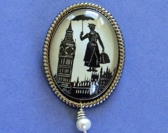 MARY POPPINS Brooch - Silhouette Jewelry