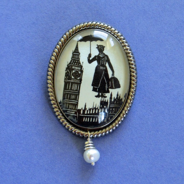 MARY POPPINS Brooch - Silhouette Jewelry