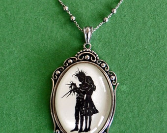 EDWARD SCISSORHANDS No. 1 Necklace, pendant on chain - Silhouette Jewelry