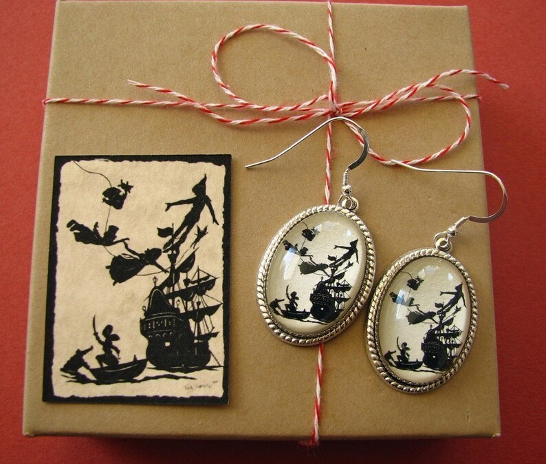 PETER PAN Earrings Silhouette Jewelry image 3