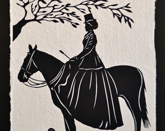 THE EQUESTRIENNE Papercut - Hand-Cut Silhouette