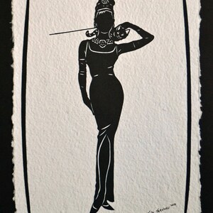 BREAKFAST AT TIFFANY&#39;S Papercut - Hand-Cut Silhouette