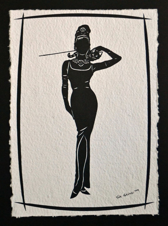 BREAKFAST AT TIFFANY'S Papercut - Hand-cut Silhouette - Etsy