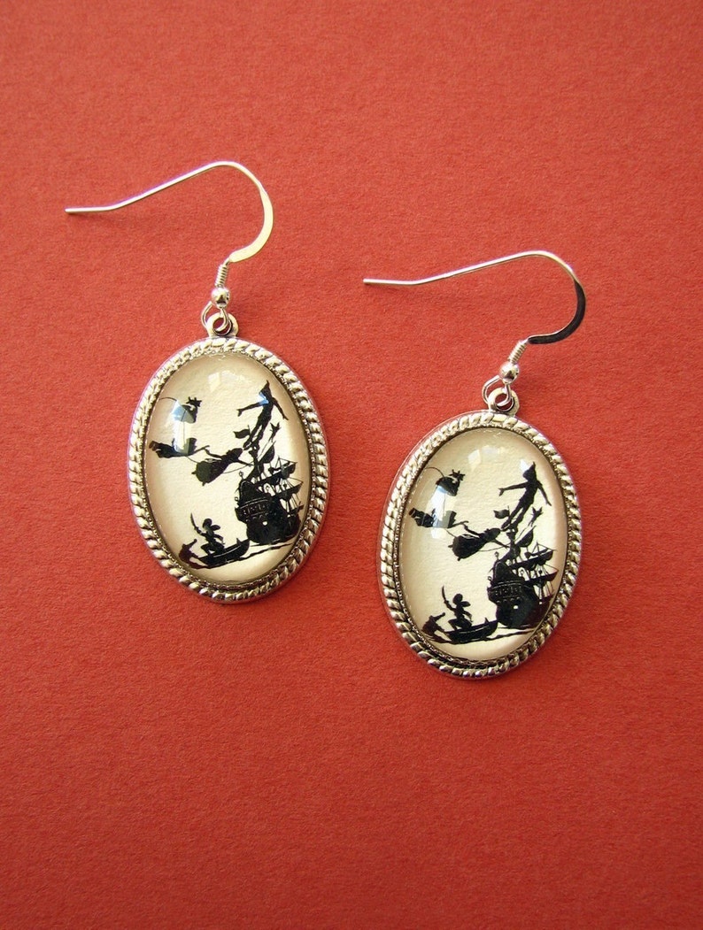 PETER PAN Earrings Silhouette Jewelry image 1