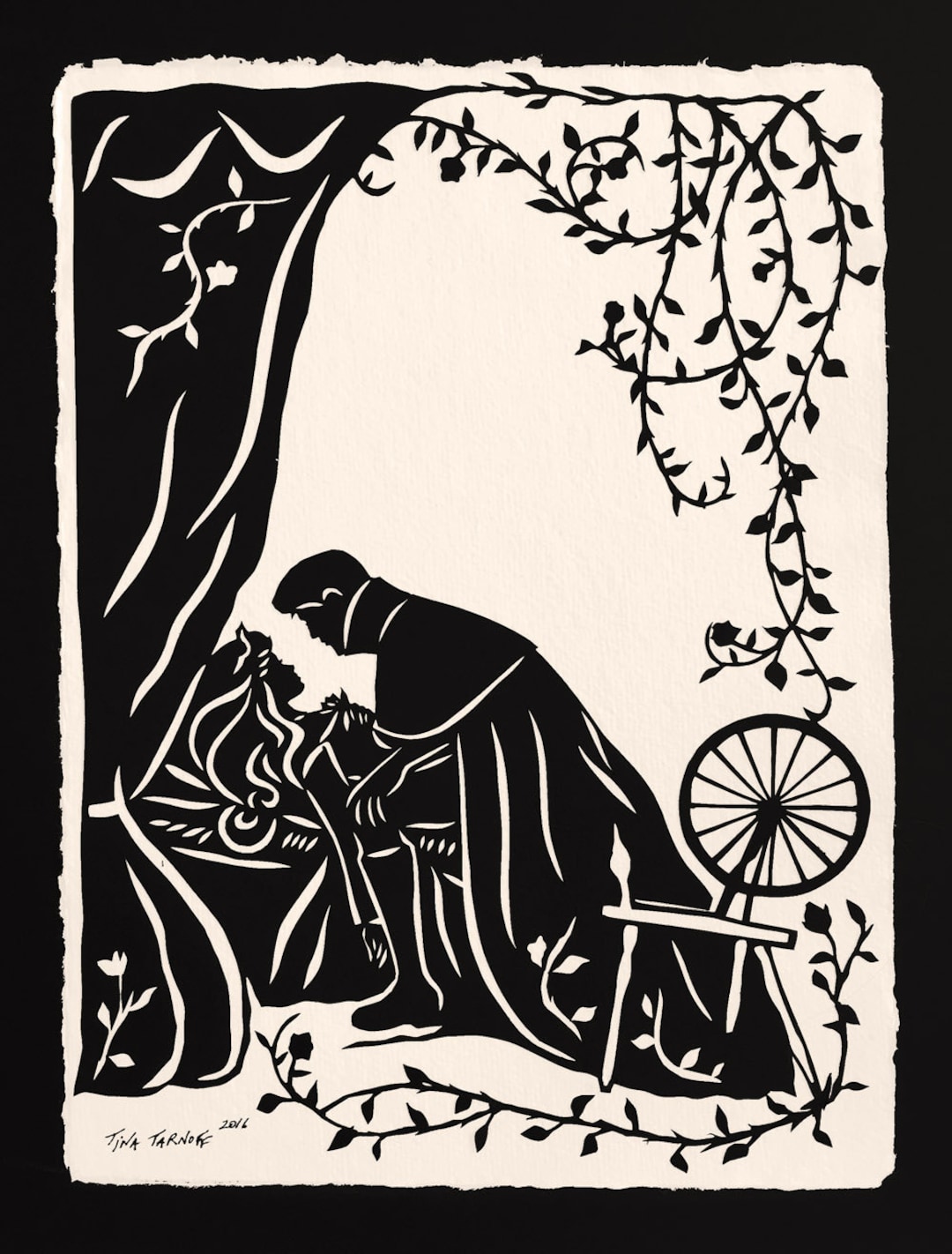 SLEEPING BEAUTY Papercut - Hand-cut Silhouette - Etsy