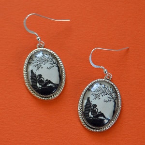 AFTERNOON READING in the PARK Earrings - Silhouette Jewelry