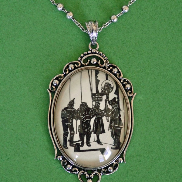 The WIZARD of OZ Necklace, pendant on chain - Silhouette Jewelry