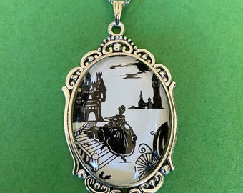 CINDERELLA Necklace - pendant on chain - Silhouette Jewelry