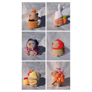 Crochet Capybara Keychain, Cute Capybara, Handmade Capybara Keychain Gift, Animal Keychain, Capybara Cute, Animal Keychain, Lover Gift